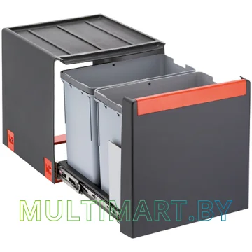 Мусорное ведро Franke Cube 40 (2x14 л, ручное)